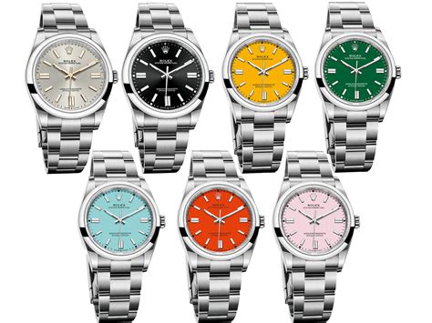 rolex oyster perpetual dial colors